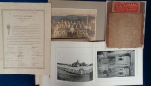 Ephemera, India, 5 items to comprise a scroll presented to James Austin Bourdillon KCSI on his