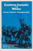 Rugby Union programme, Eastern Canada v Wales 2 Jun 1973, scarce Tour programme from the match