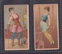 Cigarette cards, USA, Cameron & Cameron, Occupations for Women, two cards, Fencing Master &