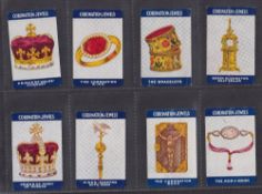 Cigarette cards, Australia, Rice Rolls & Le Nil Cigarette Papers Coronation Jewels (set 20 cards) (