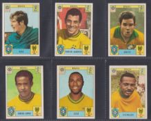 Trade stickers, Panini, Mexico 70, Brazil, 14 stickers, Ado, Alberto, Brito, Lopes, Edu, Everaldo,