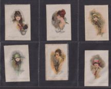 Tobacco silks, Phillips, Beauties - Modern Paintings, 'M' size (set, 32 silks) (gd)