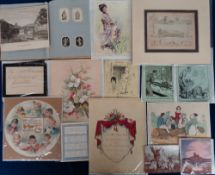 Ephemera, a collection of approx. 200 mainly early to late 19thC items to comprise original