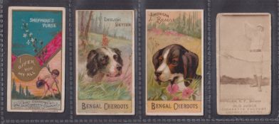 Cigarette cards, USA, 8 type cards, Jack & Jill Cigar Actress, Goodwin Baseball Players Photographic