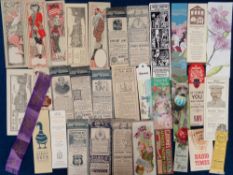 Bookmarks, approx. 160 assorted, mixed age bookmarks, mainly advertising (Coombs' Aerated Pastry