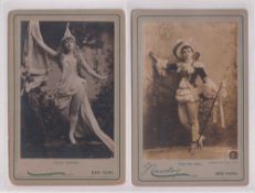 Cigarette cards, USA, National Tobacco Works, Cabinet Pictures (165mm x 105mm), Actresses, Nos 301/