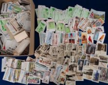 Cigarette cards, a shoebox full of loose cards including many Churchman's issues, standard & large