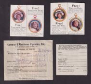 Cigarette cards, Carreras & Marcianus, Photo Miniature Folders, two different plus miniature photo