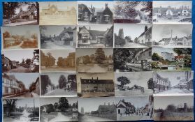 Postcards, Suffolk, a Suffolk village collection of 59 cards, with many RPs inc. The Lodge