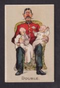 Cigarette card, Nathan's, Comical Military & Naval Pictures (with two borders, not trimmed) (vg) (