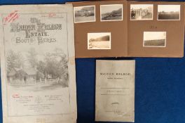 Local History, Maiden Erlegh (Erlegh), 3 items to comprise a proof copy for the 1896 sale of