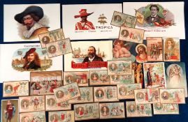 Trade cards, France, Guerin-Boutron Celebrated Authors (23, some with back damage), large Cigar