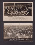 Football postcards, two photographic cards, one showing the Aston Villa Squad & Officials 1910/11 (