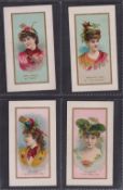 Cigarette cards, USA, Duke's, Fancy Dress Ball Costumes, medium size, four cards, Cupid, The