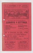 Football programme, Gillingham v Bournemouth, 17th December 1932, Division 3 (South) (punch holes,