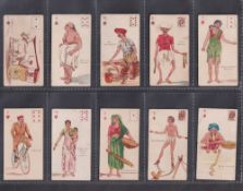 Cigarette cards, India, Star Tobacco Co, Indian Native Characters (P/C inset), ten cards, 2S, 8S,