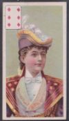 Cigarette card, Richmond Cavendish & Co, Beauties P/C inset, type card, 6D (vg) (1)