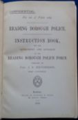 Police, 1899 a copy of Reading Borough Police Instruction Book by Capt. J.S. Henderson, Head