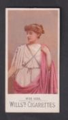 Cigarette card, Wills, Actresses (Typeset back), type card, Miss Kerr (Classical Greek dress) (