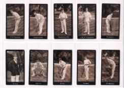 Cigarette cards, Smith's, Cricketers (1-50) (set, 50 cards) (most with some edge touching o/w gd)