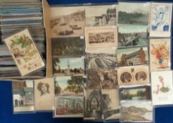 Postcards, a mixed age collection of over 500 cards, with strength in Devon specifically Torquay,