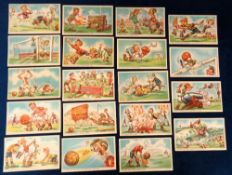 Advertising postcards, Holland, Flyer Gold Leaf Virginia Cigarettes, a collection of 19 comic