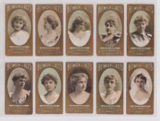 Cigarette cards, USA, Thos. H. Hall, Actors & Actresses (Sun's Rays, back with printer's credit at