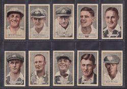 Trade cards, Allen's Australia Cricketers 1936-37 Flesh Tinted head & shoulder studies (set 36