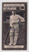 Cigarette card, Clarke's, Cricketers Series, type card, no 11, Robert Abel (gd) (1)