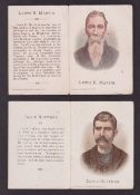 Cigarette cards, USA, Buchner, Defenders & Offenders, 'P' size (Back in black), two cards, Lewis