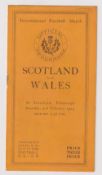 Rugby Union programme, Scotland v Wales 2 Feb 1924 (gd)