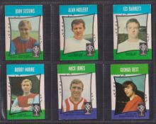 Trade cards, A&BC Gum Footballers (Star Players) (set 55 cards including George Best) (gen vg)