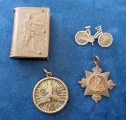 Collectables, Vintage Cycling, to comprise an 1892 10 miles time medal, Cyclist's Touring Club
