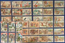 Trade cards, Liebig, seven Italian edition sets, Monuments to French Scientists S742, Shakespeare'