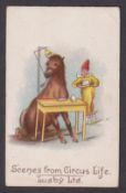 Cigarette card, Lusby, Scenes from Circus Life, ref. H264, picture no 6 (very slight crease to one