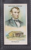 Cigarette card, Millhoff Men of Genius type card no.7 Abraham Lincoln (vg)