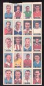 Trade cards, Barratt's, Footballers, Transfers, uncut sheet of 25 inc. Stanley Matthews, Frank