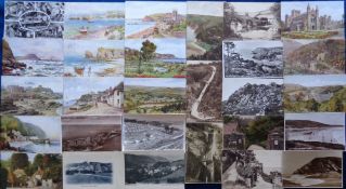 Postcards, Devon, a collection of approx. 370 cards RPs, printed and artist drawn to include