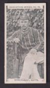Cigarette card, Faulkner's, Cricketers Series, type card, no 12, Shrewsbury, Notts (gd) (1)