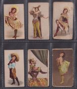 Cigarette cards, Redford's, Beauties 'GRACC', six cards, ref. H59, pictures nos. 8, 10, 12, 13, 21 &
