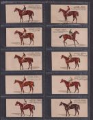 Cigarette cards, USA, Kinney, Famous Running Horses (American Racehorses) (Backlisted, set, 25