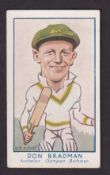 Cigarette card, Australia, Carreras (Australia), Personality Series, type card, no 76 Don Bradman,