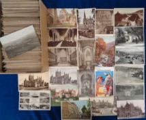 Postcards, UK Views, approx. 600 cards printed and artist drawn to include Essex, Berkshire,