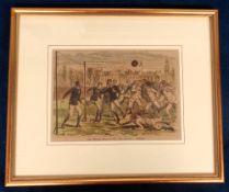 Football engraving, England v Scotland, 'Football match at the Oval - England v Scotland', original,