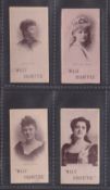 Cigarette cards, Wills, Actresses Collotype (Wills's Export Manufacturers back), four cards, CRB