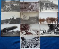 Postcards, Oxfordshire, a good mix of cards inc. RPs of motor accident Sunrising Hill Banbury,