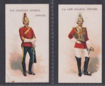 Cigarette card, Fraenkel Bros., Types of British & Colonial Troops, two cards, 5th Dragoon Guards,