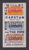 Cigarette card, Wills (Australia), Advertisement Card (Capstan), single card issue (gd) (1)