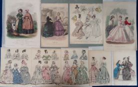 Ephemera, Fashion Plates, approx. 50 plates dating from 1806-63 showing ladies (and some children)