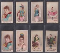 Cigarette cards, Canada, D. Ritchie & Co, Actresses (Derby front), eight cards, Miss Haydon (x2, one